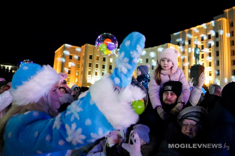 Главная елка Могилевской области засияла праздничными огнями. Фото