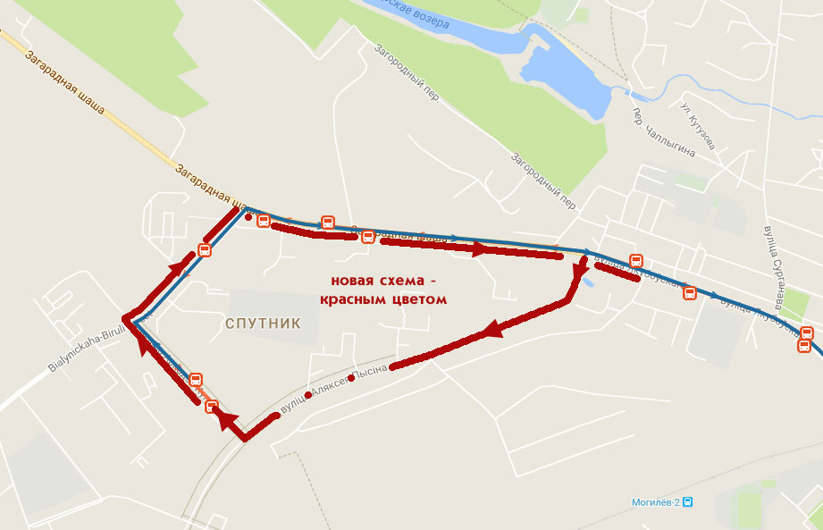 Схема движения маршрутного такси №34т изменится в Могилеве