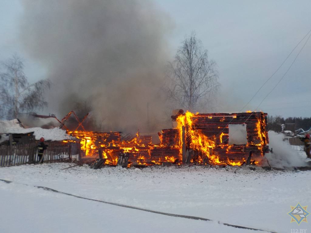 На пожаре в Бобруйском  районе погиб мужчина