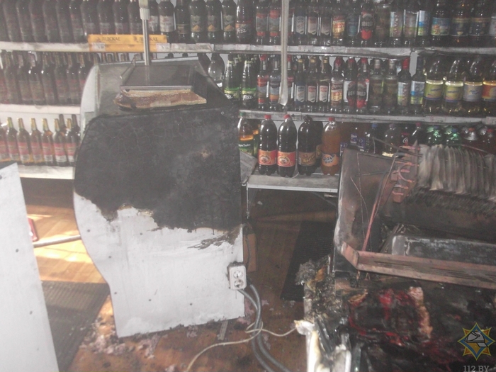 Торговый центр горел в Быховском районе