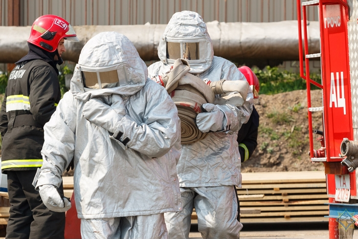 Учения на ОАО «ФанДок» прошли в Бобруйске. Фото