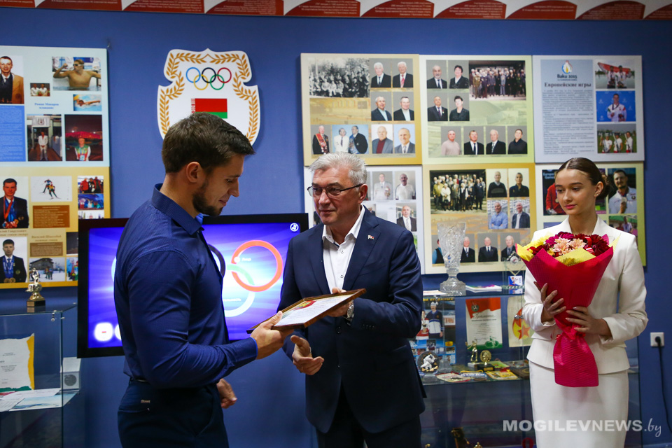 Чествование могилевских спортсменов состоялось в зале олимпийской славы. Фото