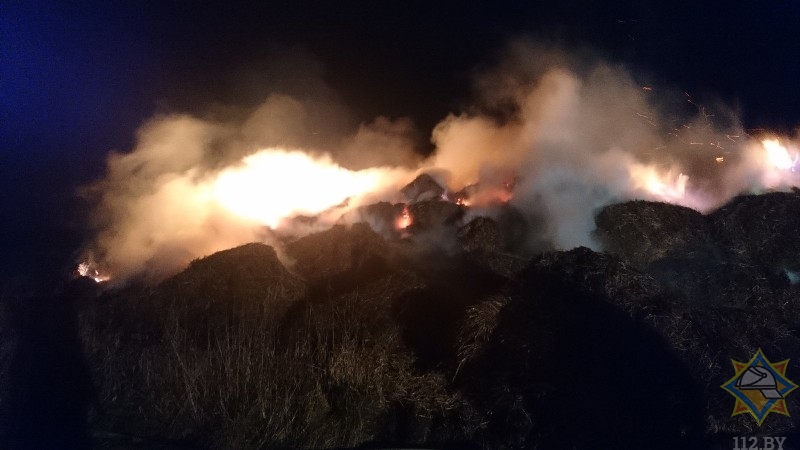 70 тонн соломы сгорели в Круглянском районе