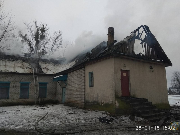 Сельский клуб горел в Осиповичском районе
