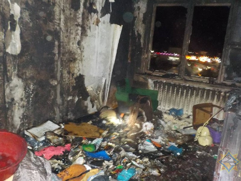 Пожар в общежитии тушили в Бобруйске