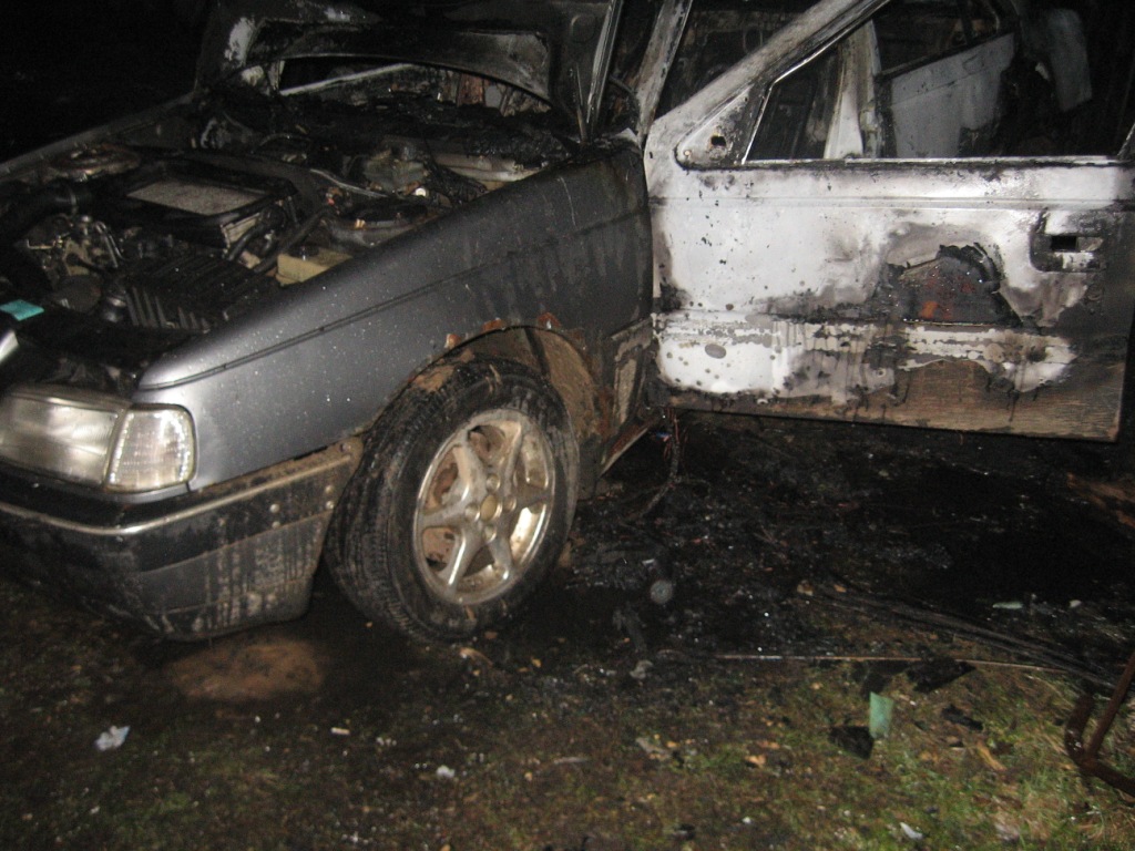 Автомобиль «Пежо» горел в Осиповичском районе