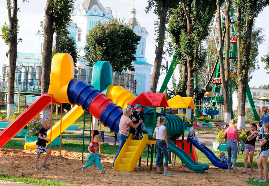 Новая игровая  площадка появилась в Хотимске