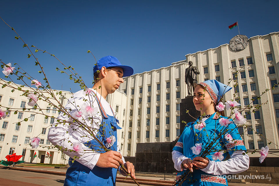 Митинг, посвященный 115-летию профсоюзного движения Беларуси и Празднику труда, прошел в Могилеве. Фото