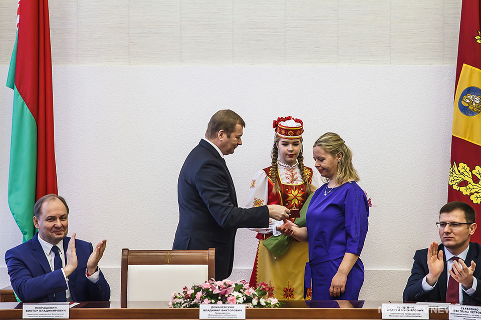 Праздничный прием ко Дню женщин состоялся в Могилевском облисполкоме. Фото