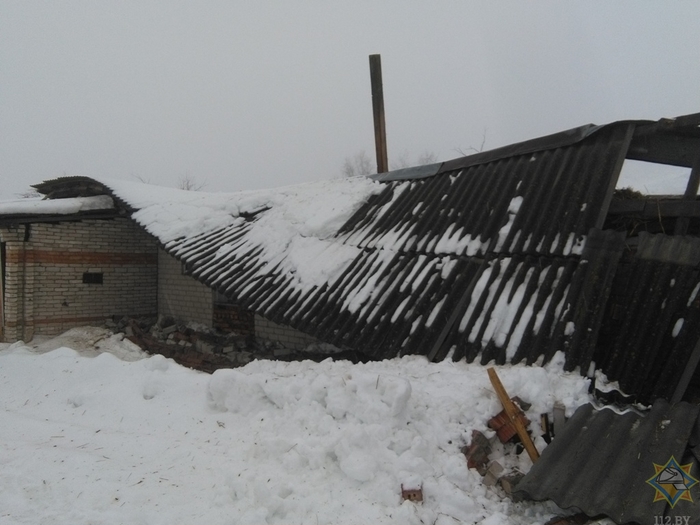 Пять случаев обрушения кровель за сутки зарегистрировано в Могилевской области