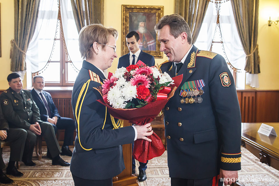 Церемония в честь Дня белорусской милиции прошла в могилевской ратуше. Фото