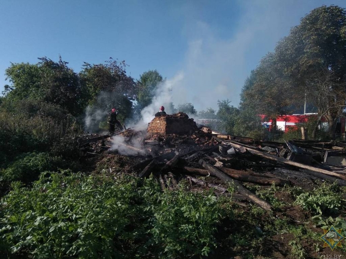 В Мстиславском районе полностью сгорел дом