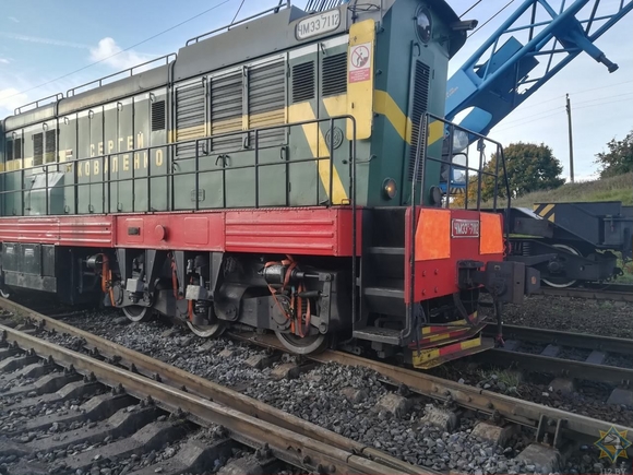 Тепловоз сошел с рельсов в Могилеве