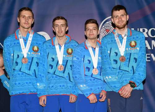 Могилевские саблисты в составе команды завоевали «бронзу» на чемпионате Европы по фехтованию среди спортсменов до 23 лет