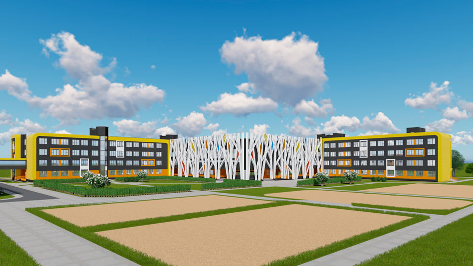 Поле для хоккея на траве планируют создать рядом со строящейся школой в Казимировке Могилева