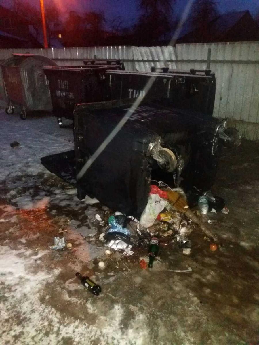 В Могилеве горел мусорный контейнер, виновных устанавливают