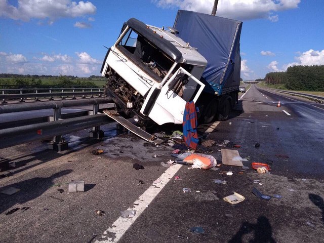 МАЗ в Белыничском районе врезался в дорожное ограждение