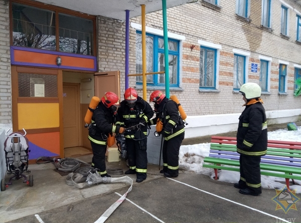 Учебная эвакуация с отработкой действий при ЧС прошла в детском саду в Чаусах