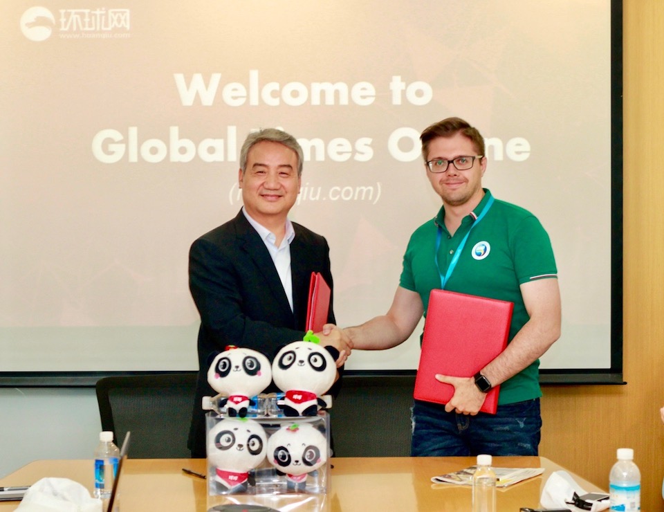 Соглашение о сотрудничестве подписали «Вестник Могилева» и китайская редакция веб-сайта «Хуаньцюван»