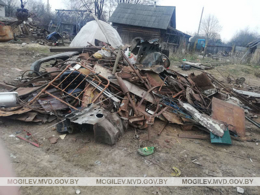 Почти 38 тонн металлолома хранил на участке житель Быховского района