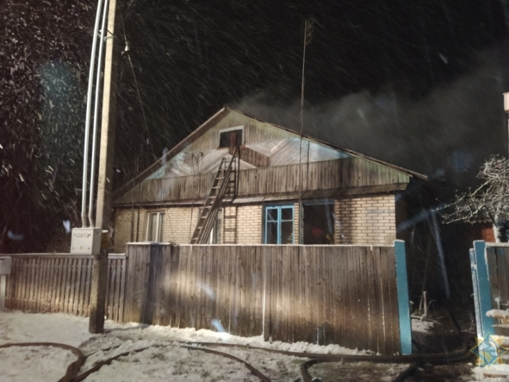 В Глуске при пожаре погиб мужчина