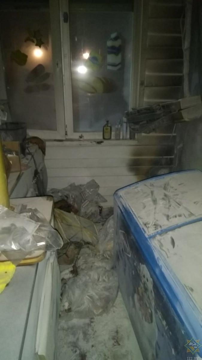 Торговый павильон горел на рынке в Могилеве