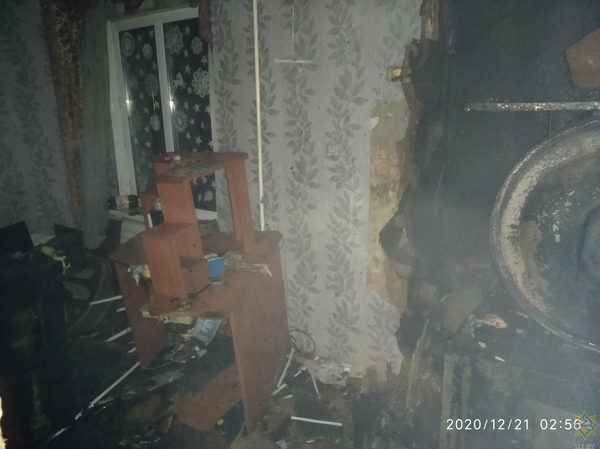 Пожарный извещать спас семью на пожаре в Белыничском районе