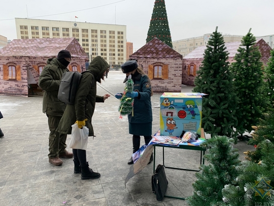 Профилактические мероприятия в местах торговли праздничными товарами проводит МЧС