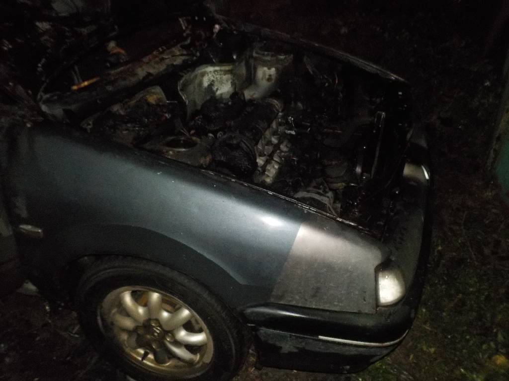 Автомобиль сгорел в Бобруйском районе. Фото