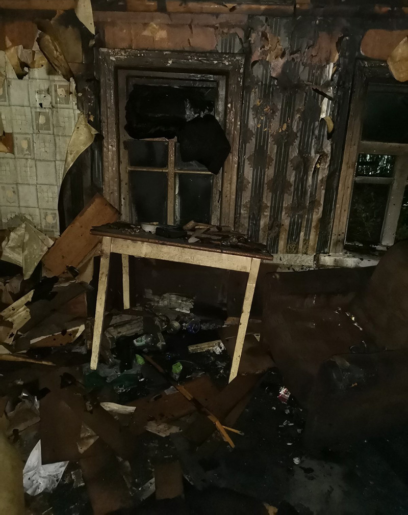 Частный дом по улице Красного Флота горел в Могилеве. Фото