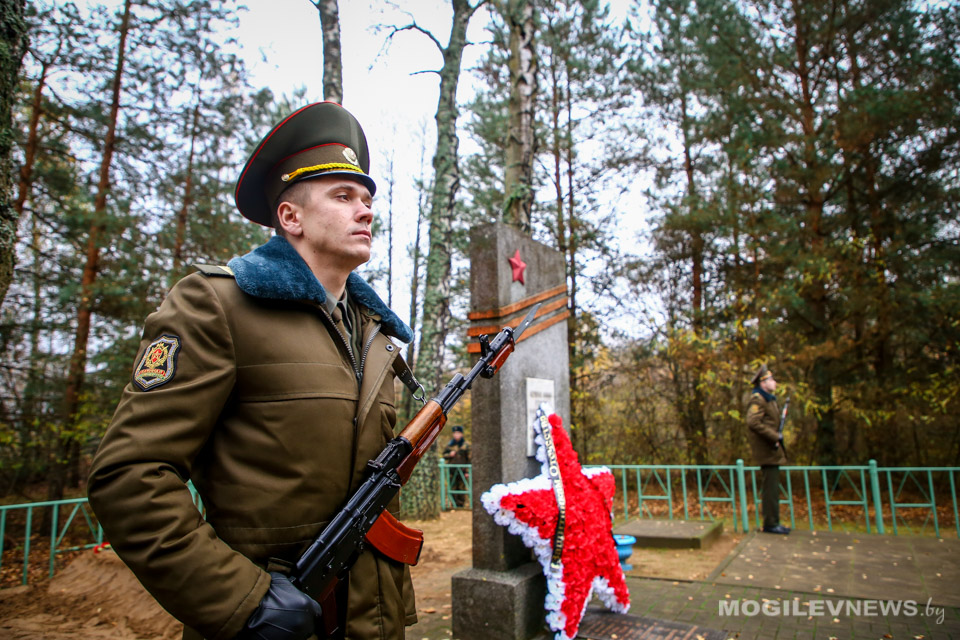 Останки 9 бойцов Красной армии перезахоронили в Бобруйском районе. Фото
