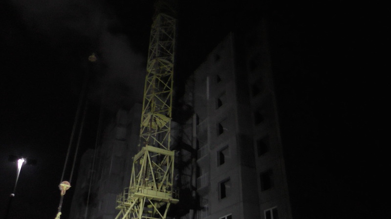 Пожар в новостройке тушили в Могилеве. Фото