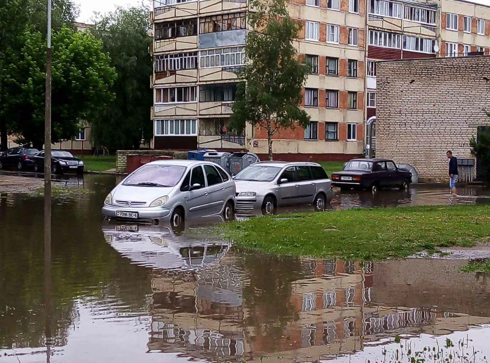 Более половины месячной нормы осадков выпало в Могилеве за несколько часов