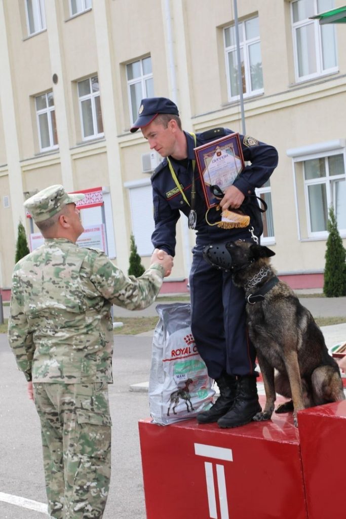Кинолог из Могилева и его пес Брюс завоевали серебро на чемпионате по служебному многоборью