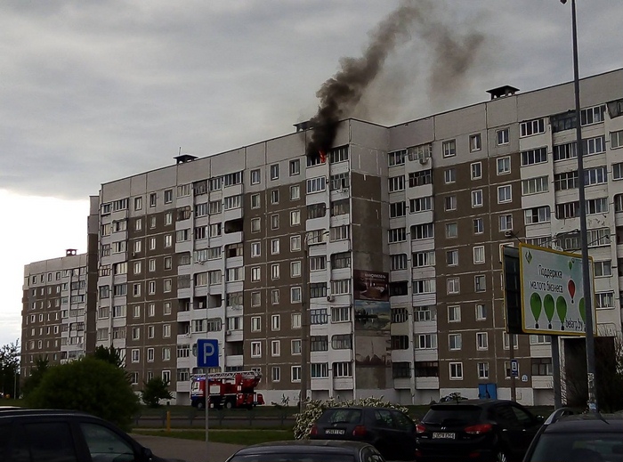 В доме на улице Габровской в Могилеве горел балкон