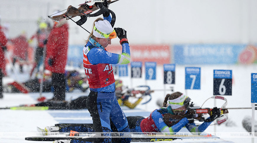 Динара Алимбекова заняла 9-е место в зачете индивидуальных гонок Кубка мира по биатлону