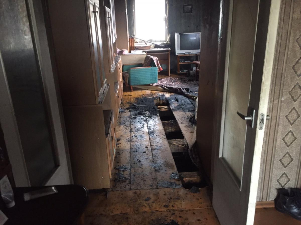В Горках мужчина получил ожоги при пожаре