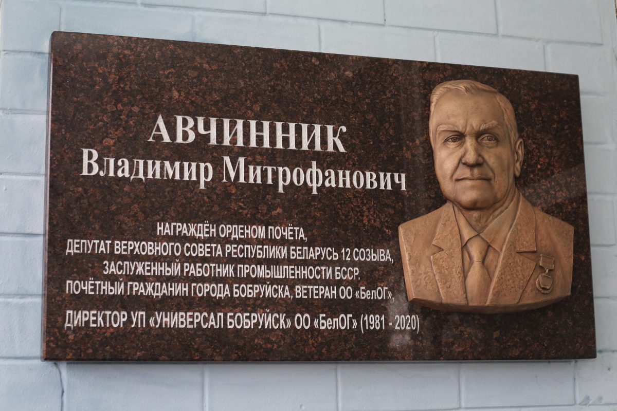Мемориальную доску в честь Владимира Авчинника открыли в Бобруйске