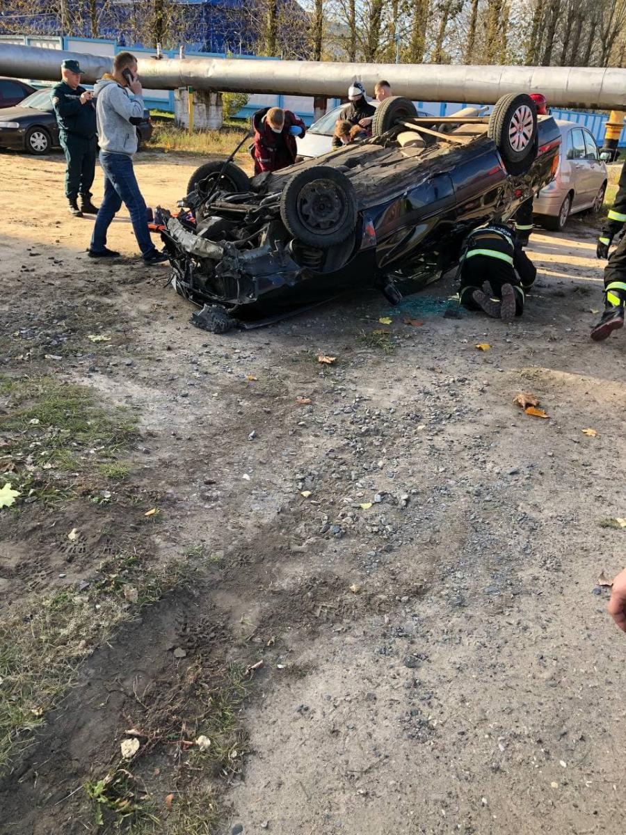 Водитель Audi погиб в результате ДТП в Бобруйске. Видео