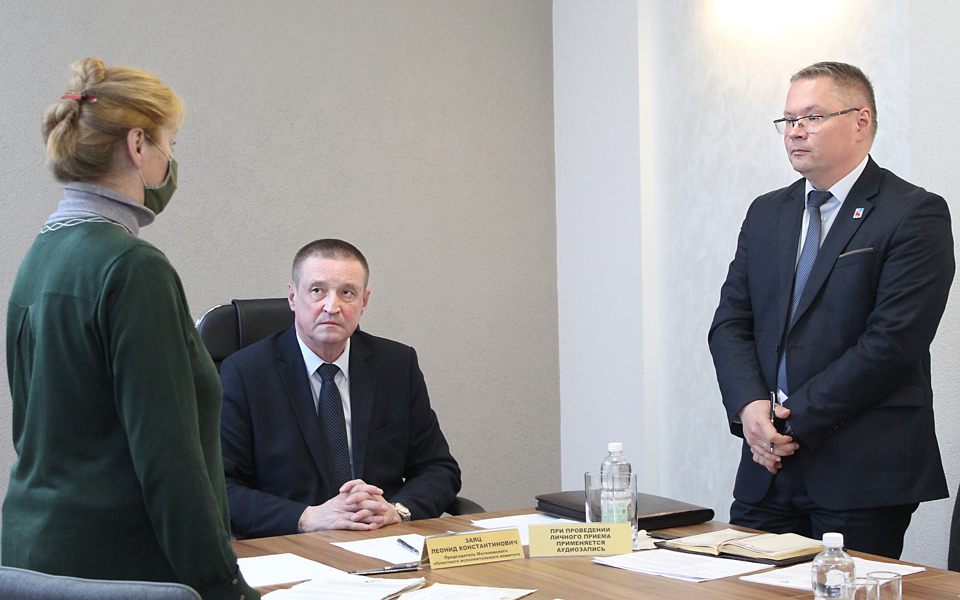 Прием по личным вопросам провел в Мстиславле председатель Могилевского облисполкома Леонид Заяц