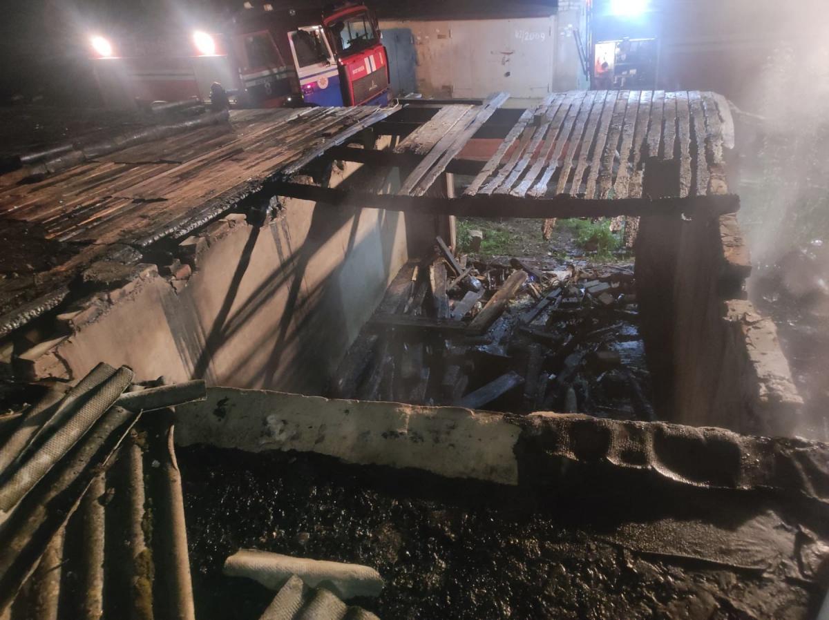 В гаражно-строительном кооперативе на ул. Б. Бирули в Могилеве ночью случился пожар