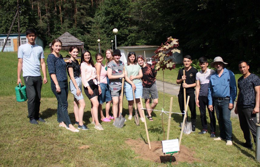 На агробиологической станции «Любуж» выпускники МГУ Кулешова посадили «Аллею выпускников»
