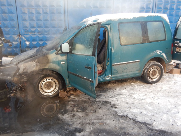 Volkswagen горел в Могилеве
