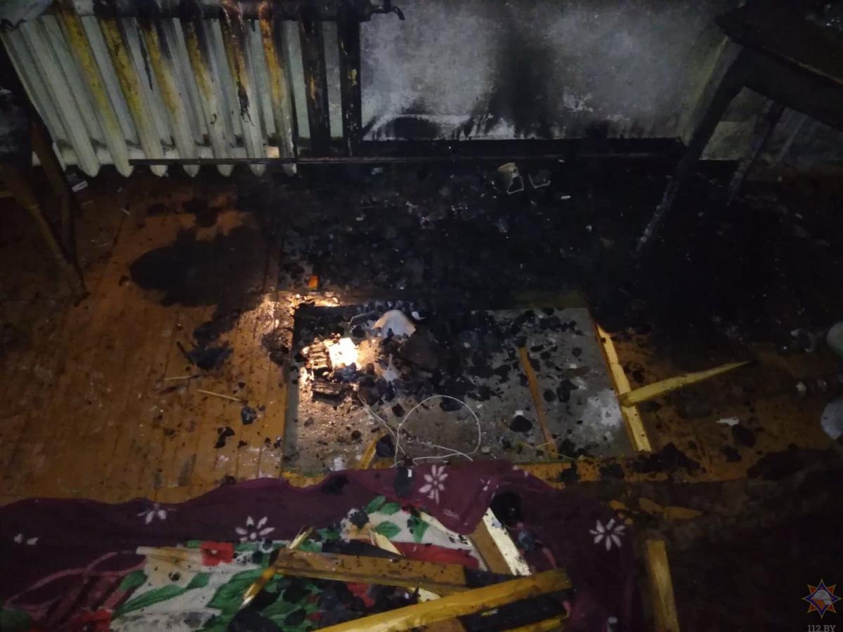 На пожаре в Горках спасли мужчину