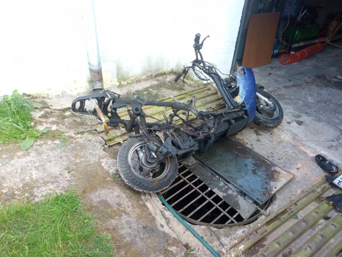 Скутер «Хорс 052» горел в гараже в Могилеве