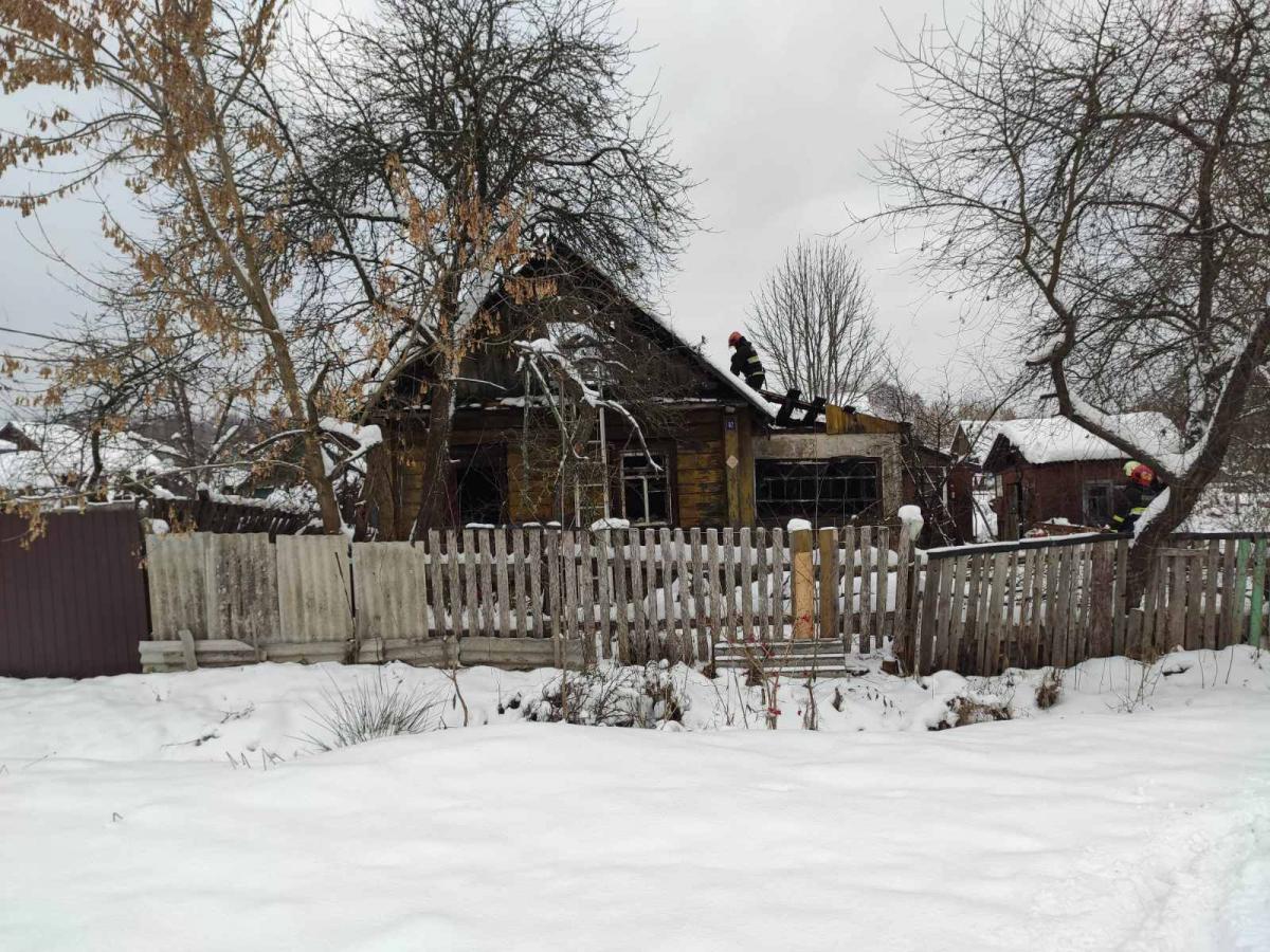 В Осиповичах горел дом