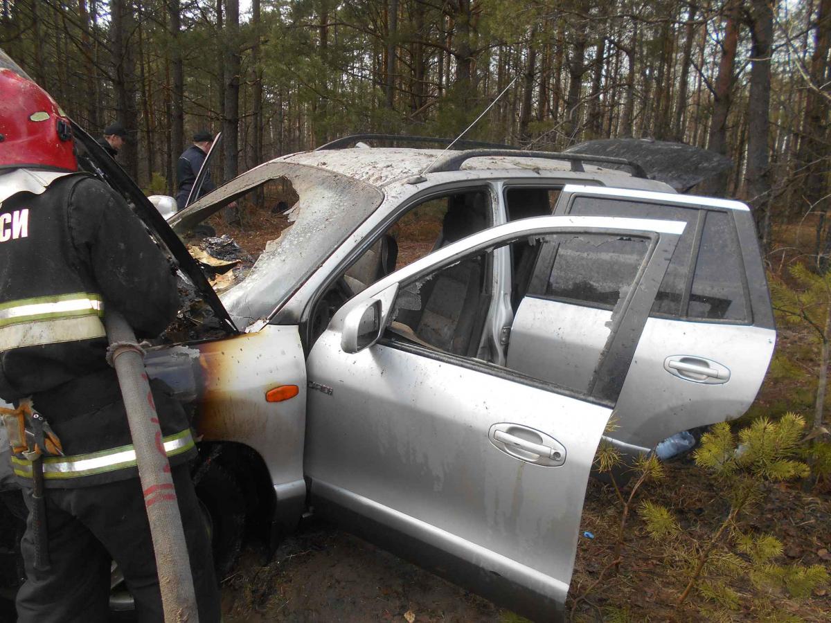 Hyundai горел в Бобруйском районе