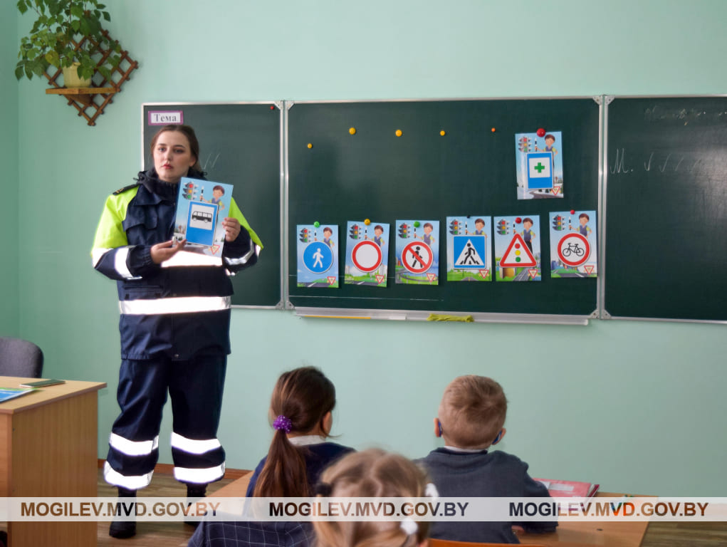 Урок безопасности для детей провели госавтоинспекторы Горецкого РОВД