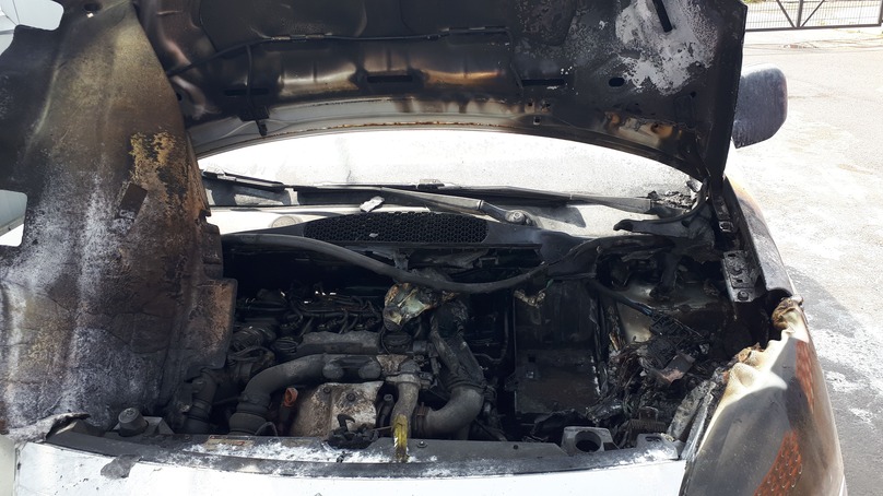 Автомобиль горел на улице Криулина в Могилёве