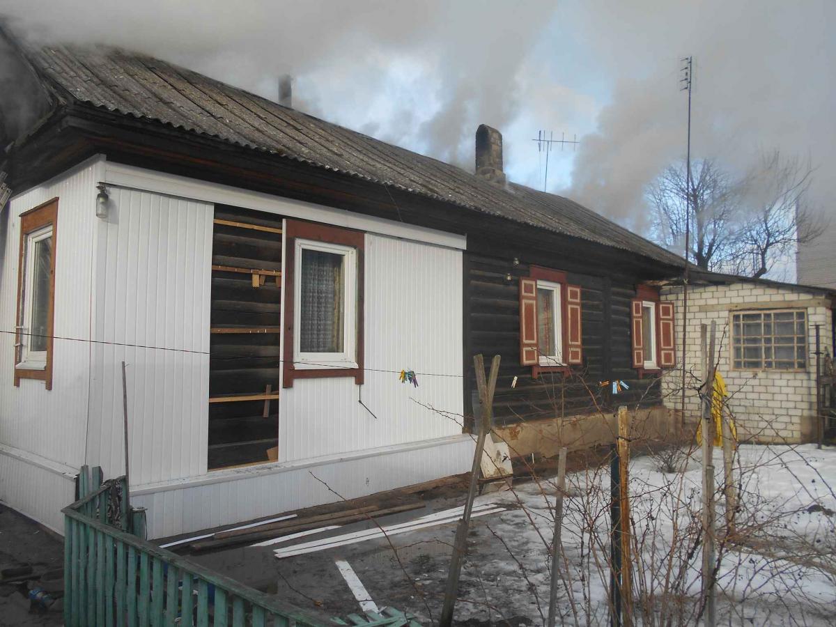 Трехквартирный дом горел в Бобруйске